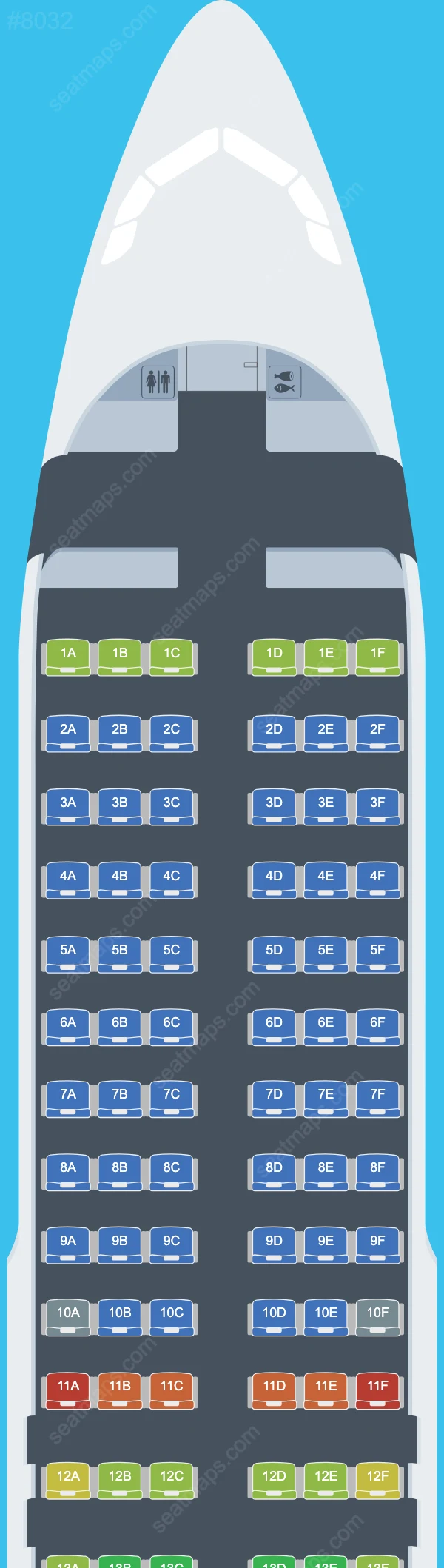 Air Serbia Airbus A320 Seat Maps A320-200 V.1
