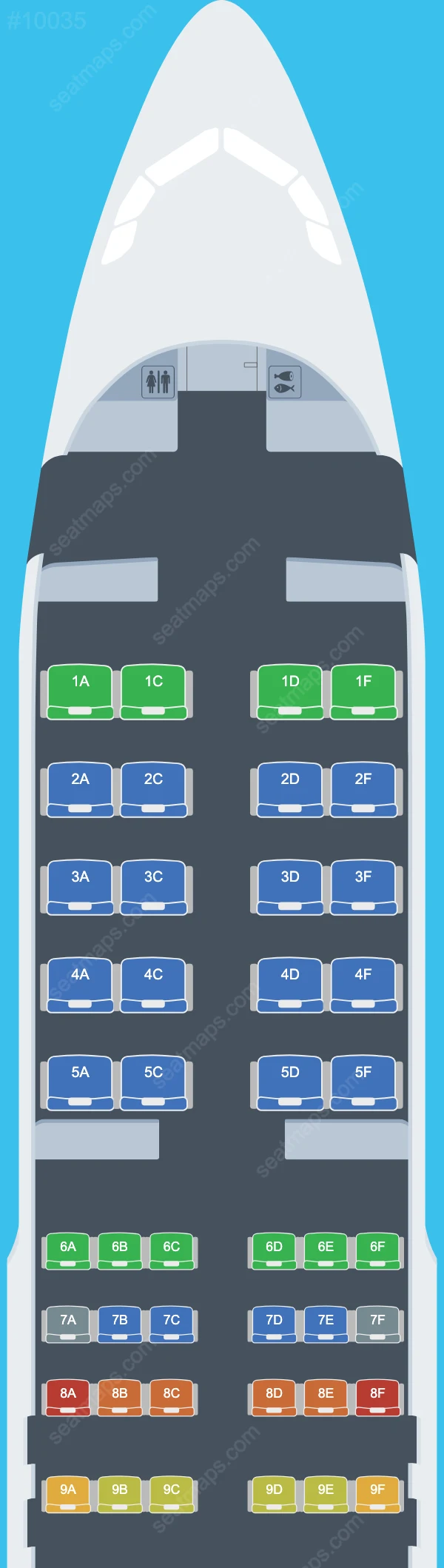 Aeroflot Airbus A320 Plan de Salle A320-200 V.2