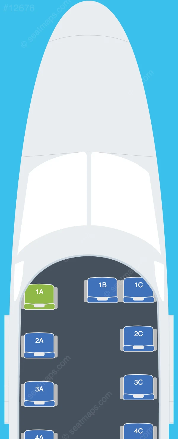 Southern Airways Express Cessna 208B Grand Caravan seatmap preview