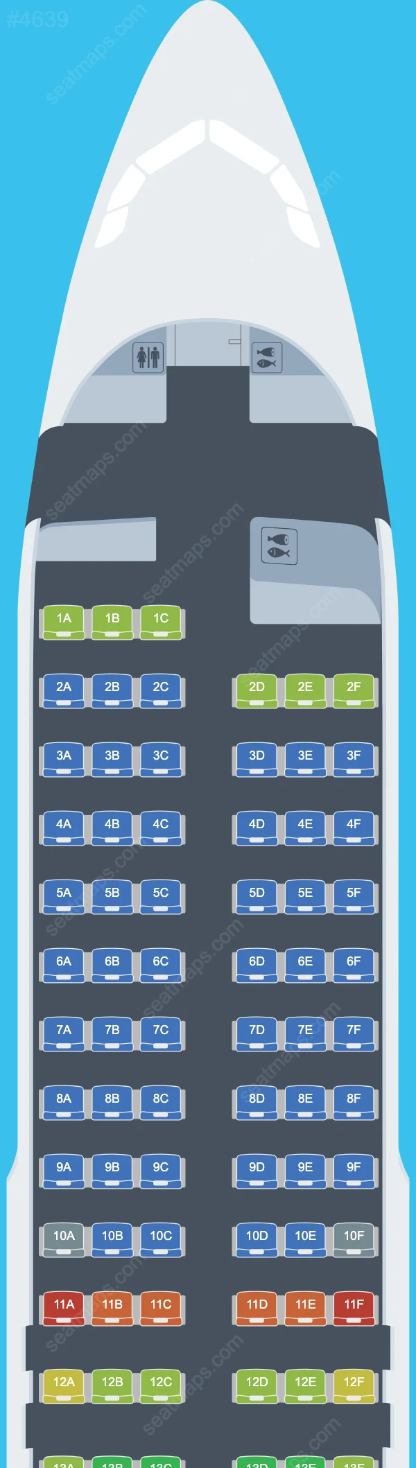 Air Cairo Airbus A320 Seat Maps A320-200 V.1