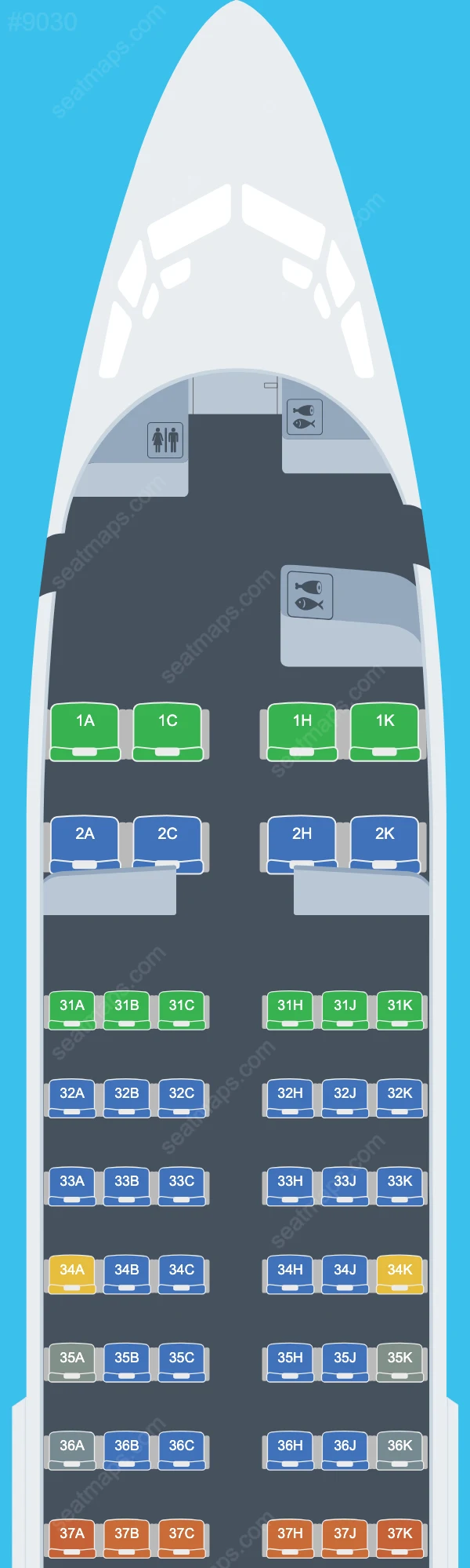 China Southern Boeing 737 Seat Maps 737-300 V.2