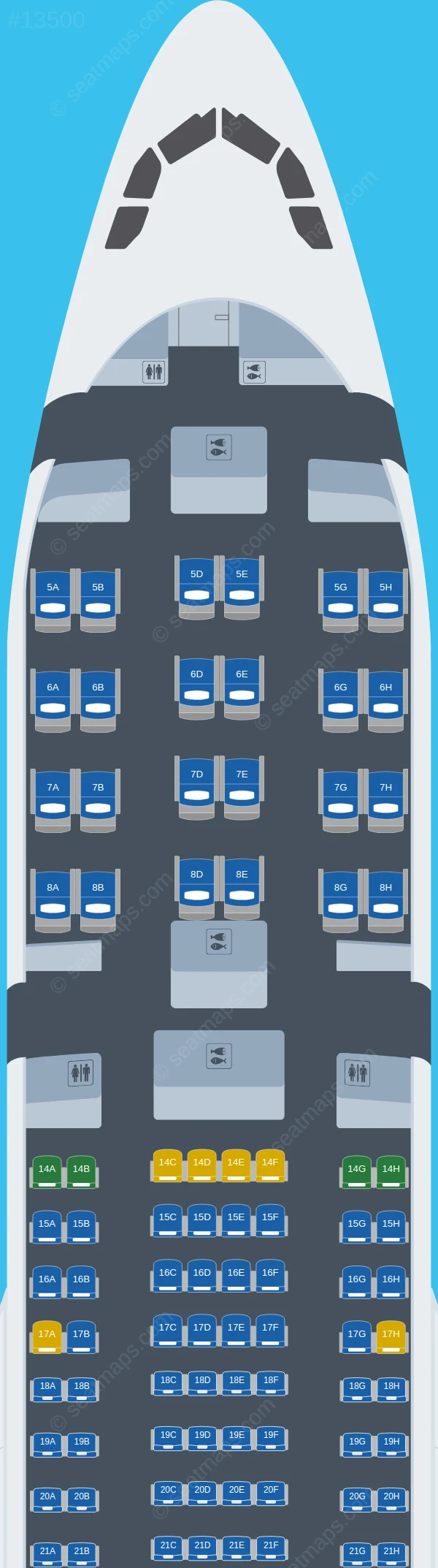 Aerolineas Argentinas Airbus A330-200 V.5 seatmap preview