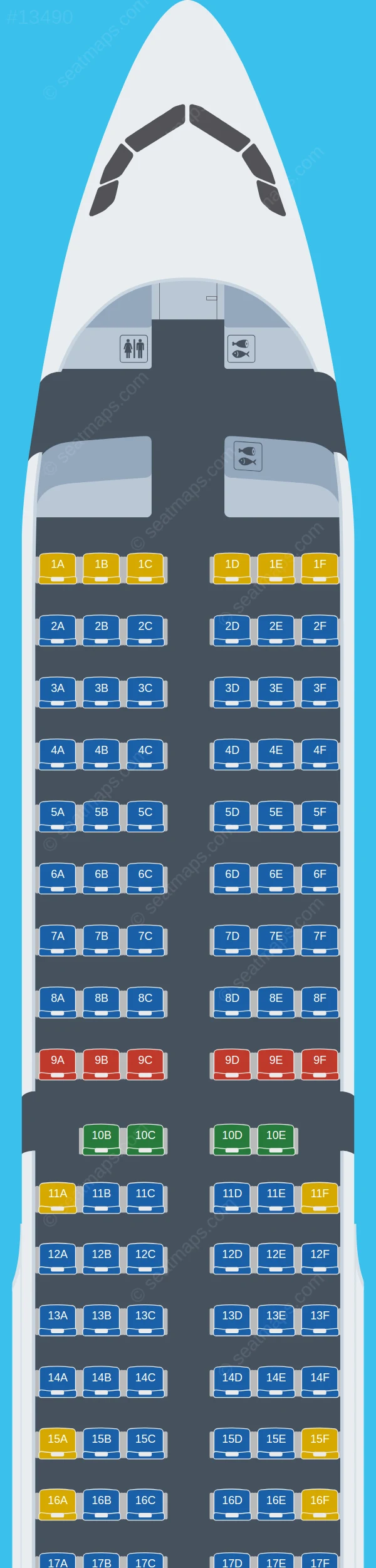 BBN Airlines Airbus A321-200 V.1 seatmap preview