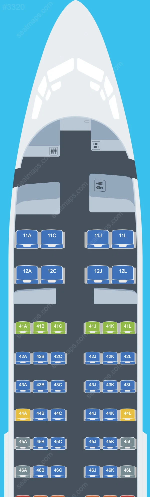 XiamenAir Boeing 737 Seat Maps 737-700