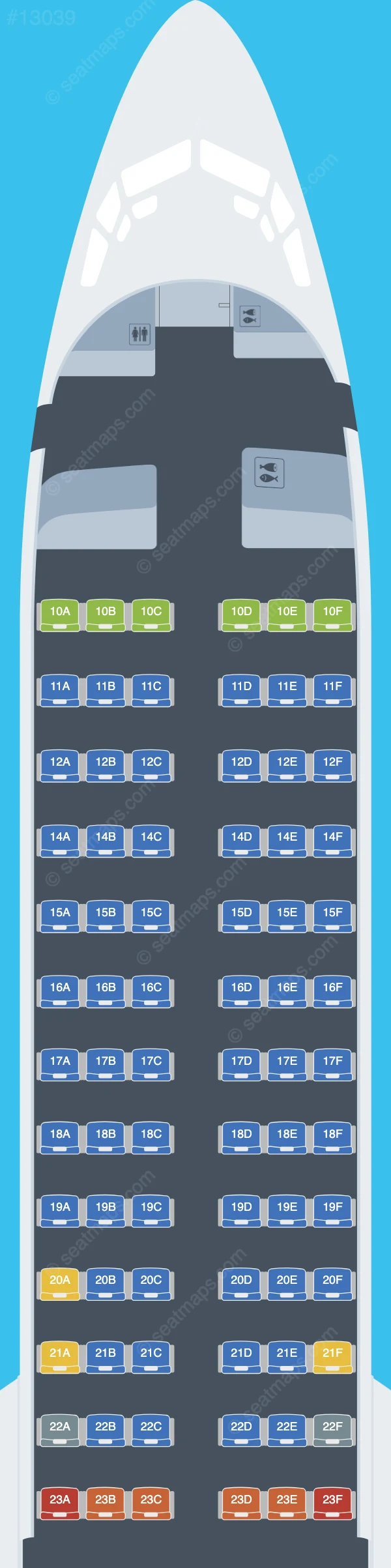 Oman Air Boeing 737 MAX 8 aircraft seat map 737 MAX 8 V.2