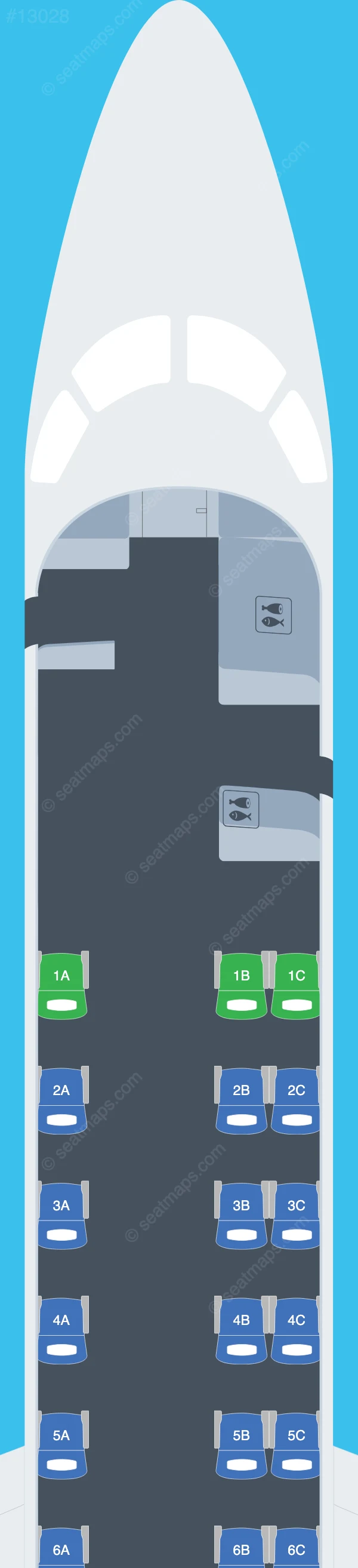 Contour Aviation Embraer ERJ 140 seatmap preview
