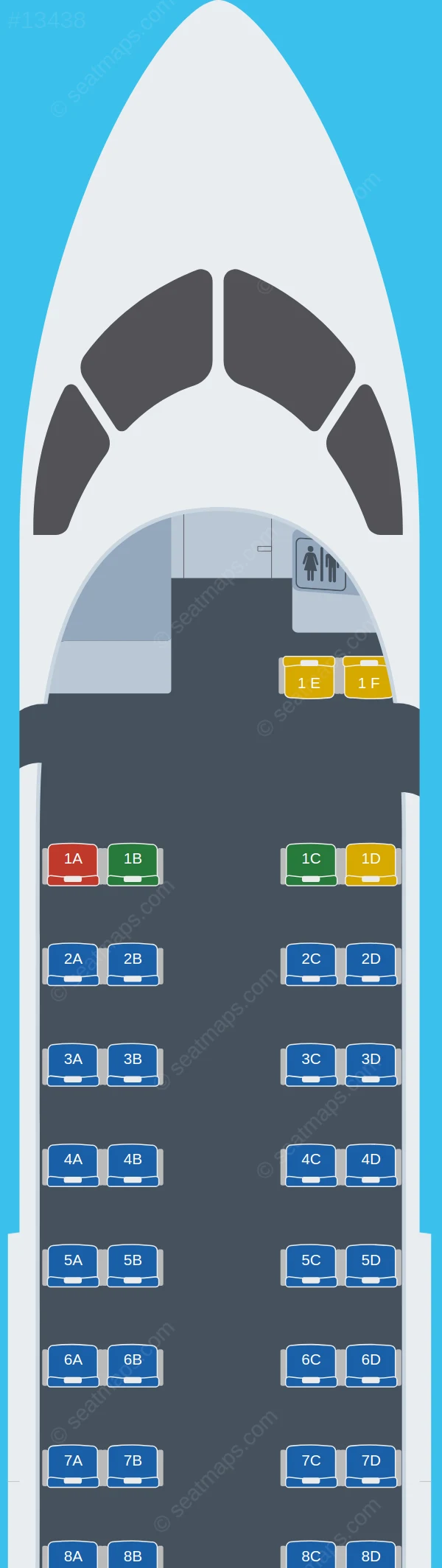 Chrono Aviation De Havilland Q300 seatmap preview