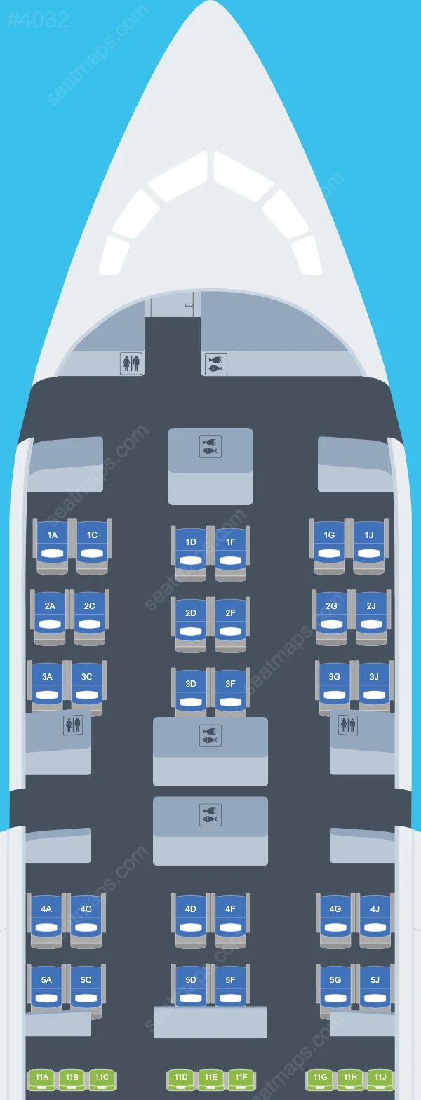 Kenya Airways Boeing 787 Seat Maps 787-8