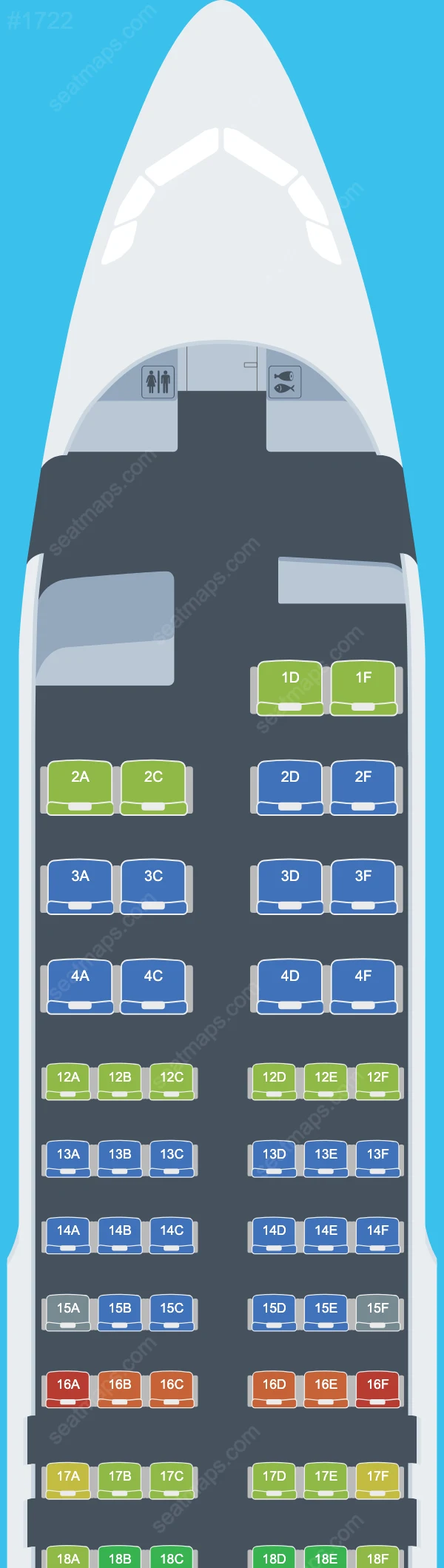 Air Canada Airbus A320 Peta Kursi A320-200 V.1