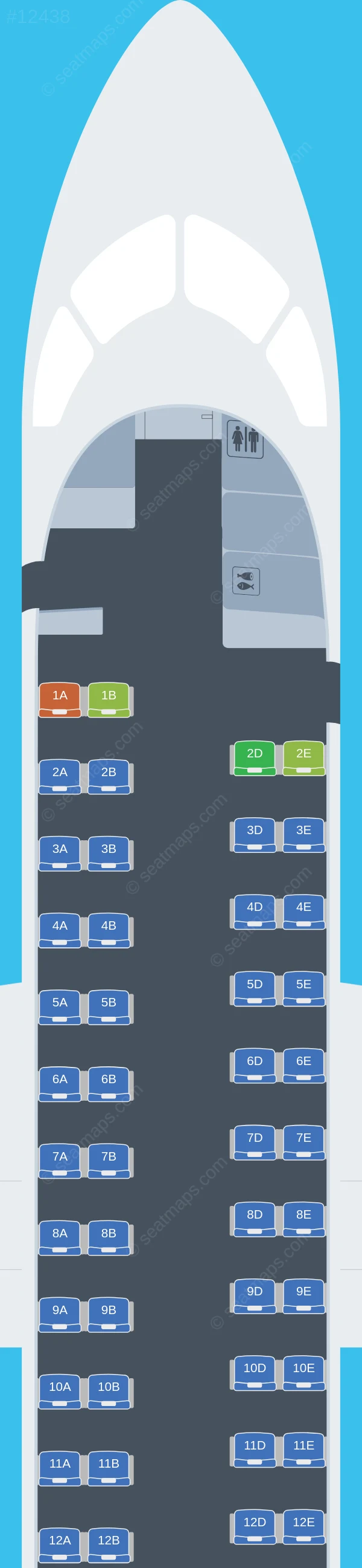 Aerovías DAP De Havilland Q400 seatmap preview