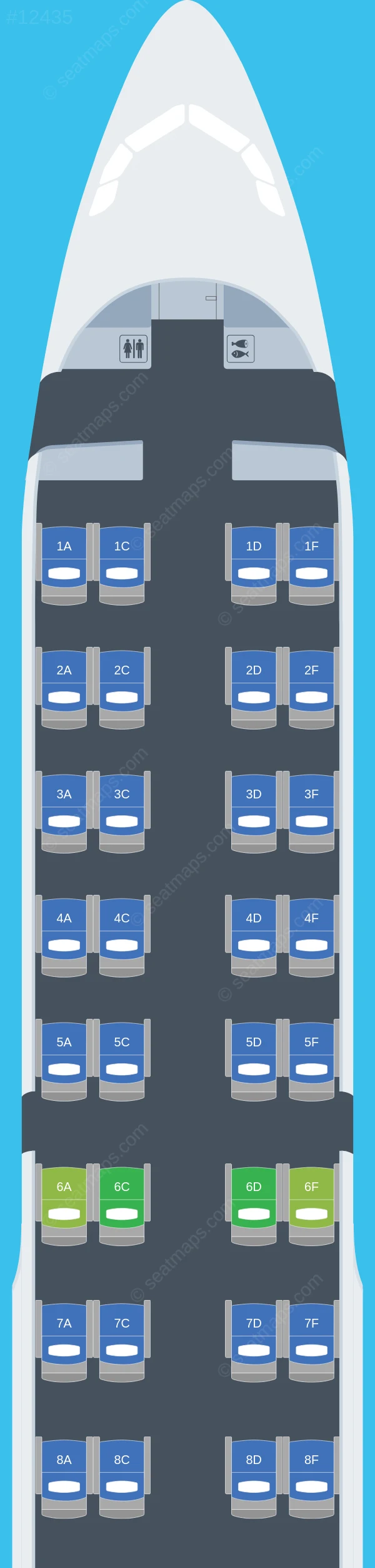 Beond Airbus A321-200 seatmap preview