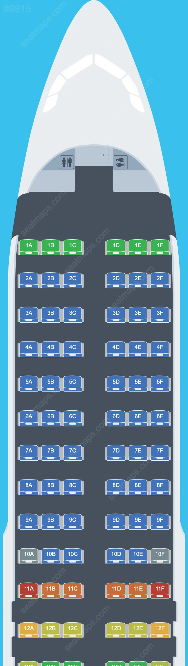 Mandarin Airlines Airbus A320-200 seatmap preview