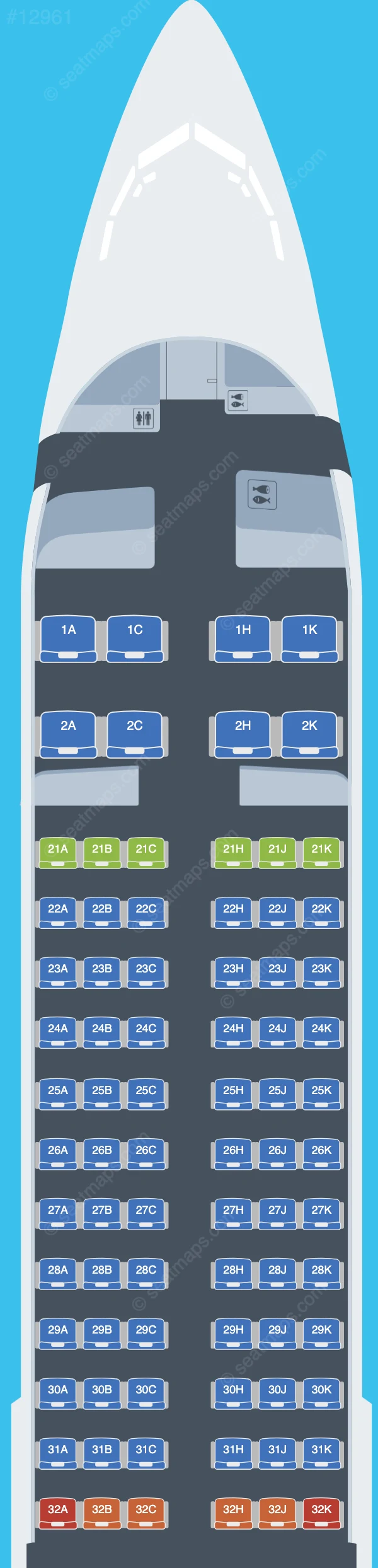 Greater Bay Airlines Boeing 737 MAX 9 seatmap preview
