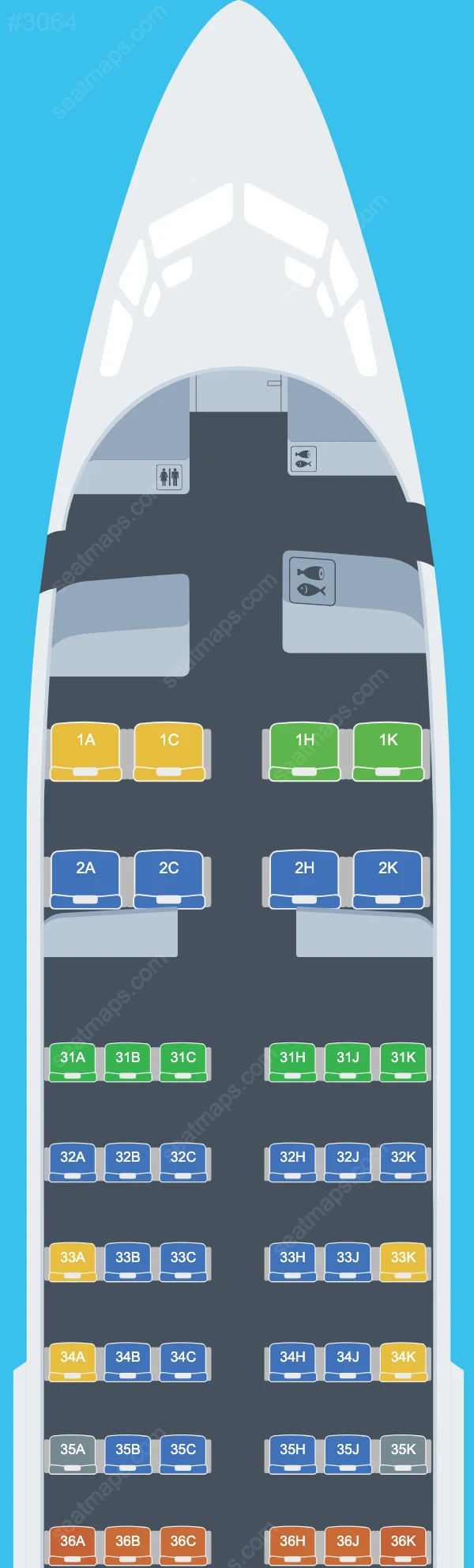 China Southern Boeing 737 Seat Maps 737-700 V.3
