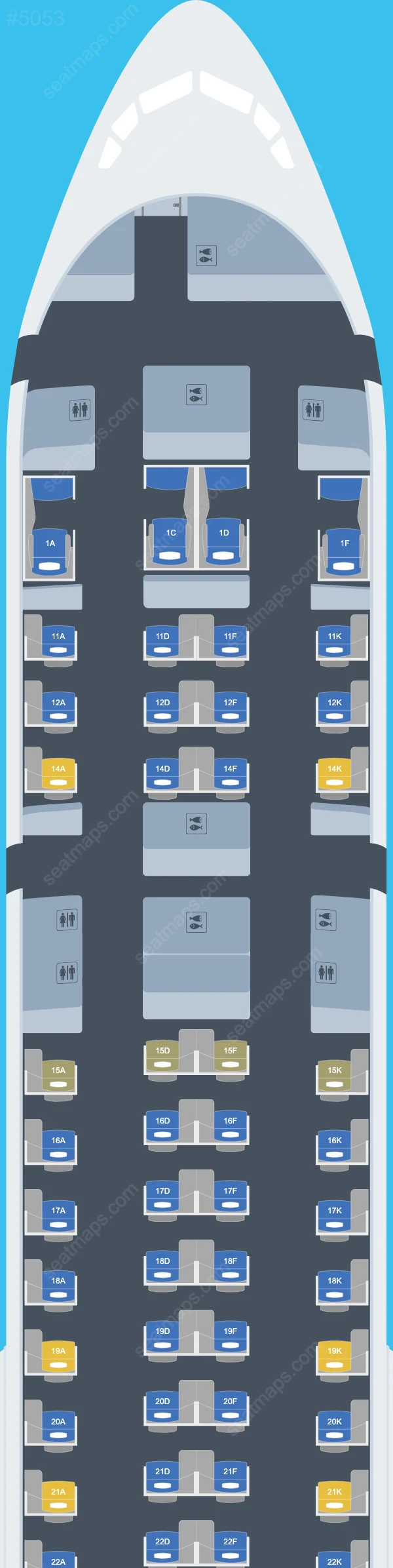 Singapore Airlines Boeing 777-300 ER seatmap mobile preview