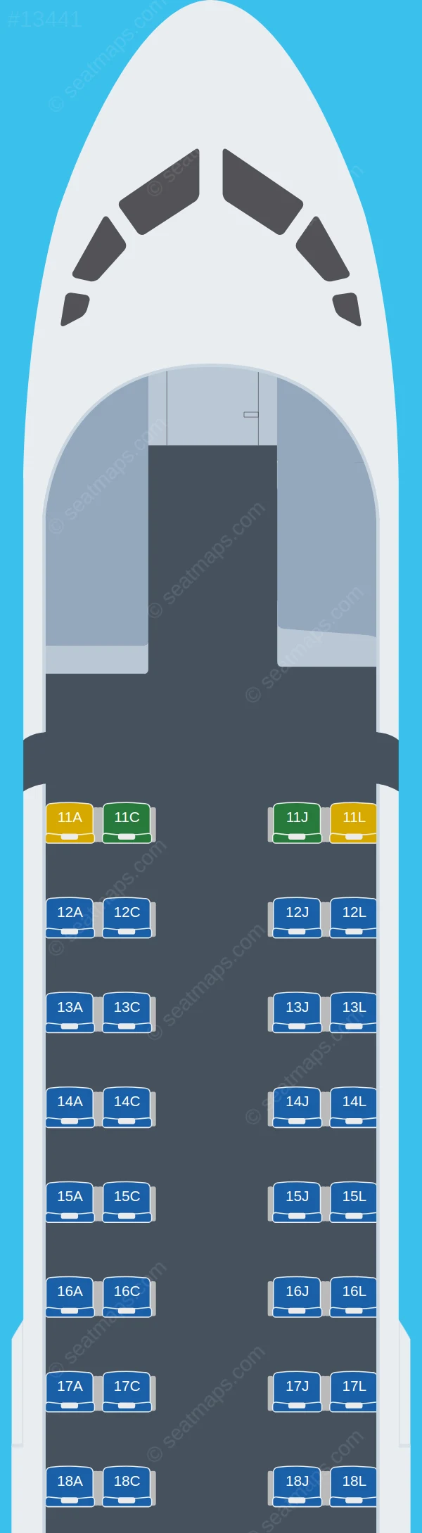 Ethiopian Airlines ATR 72-600 seatmap preview