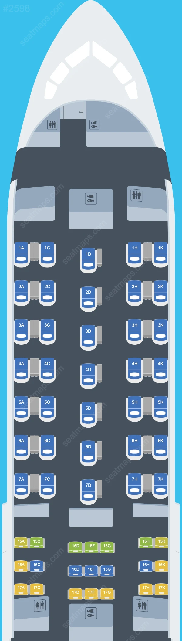 ANA (All Nippon Airways) Boeing 767-300 ER V.2 seatmap mobile preview