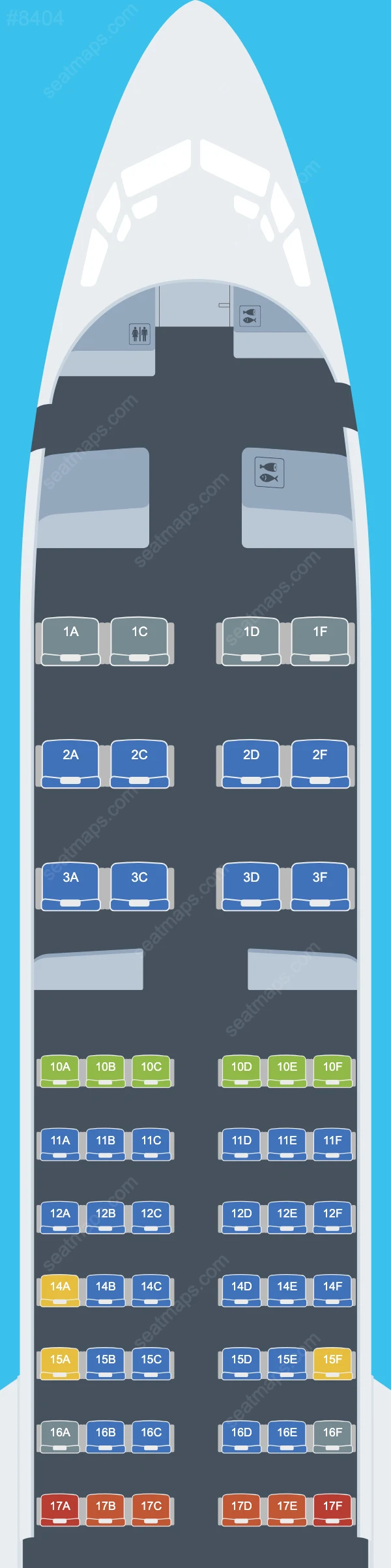 Схема салона Oman Air в самолете Boeing 737 MAX 8 737 MAX 8