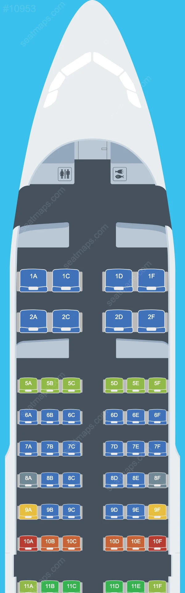 Himalaya Airlines Airbus A319 Seat Maps A319-100