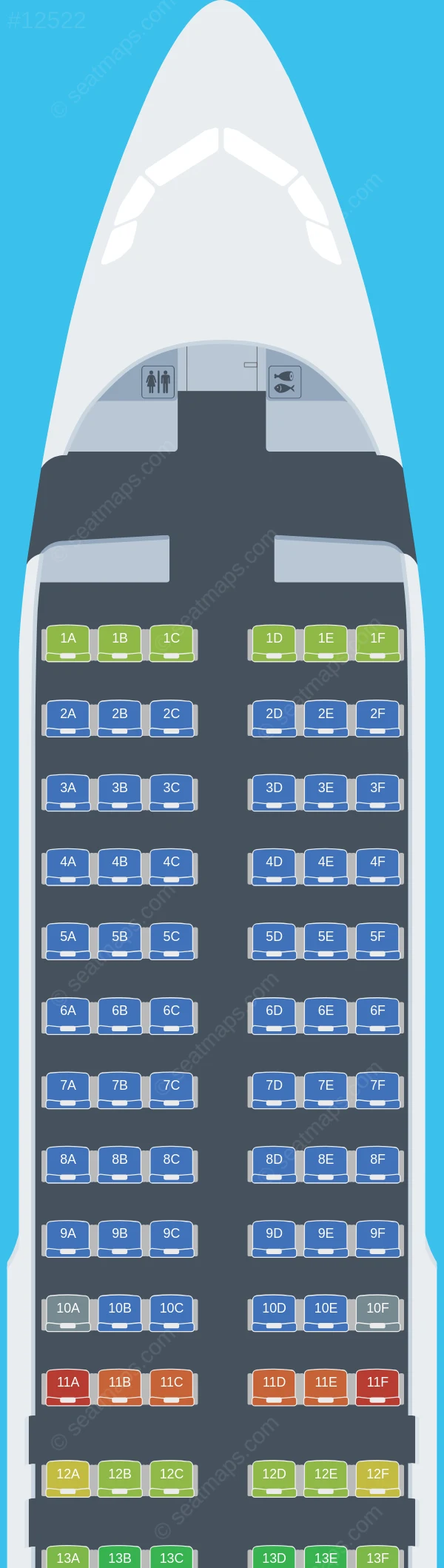 Jetstar Airways Airbus A320neo seatmap preview