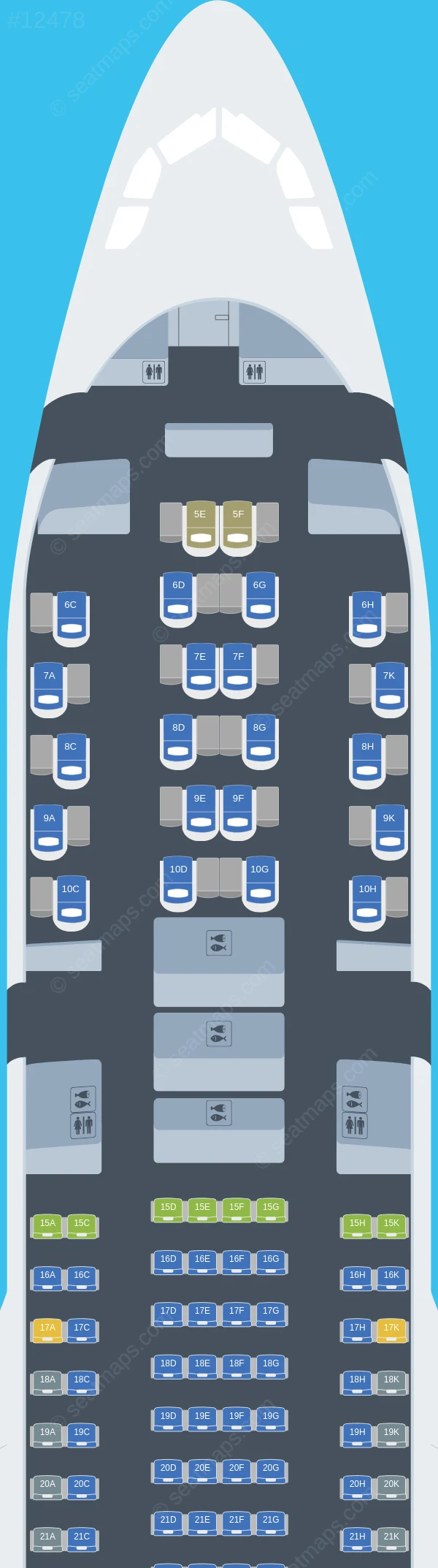 Air Serbia Airbus A330-200 V.3 seatmap preview