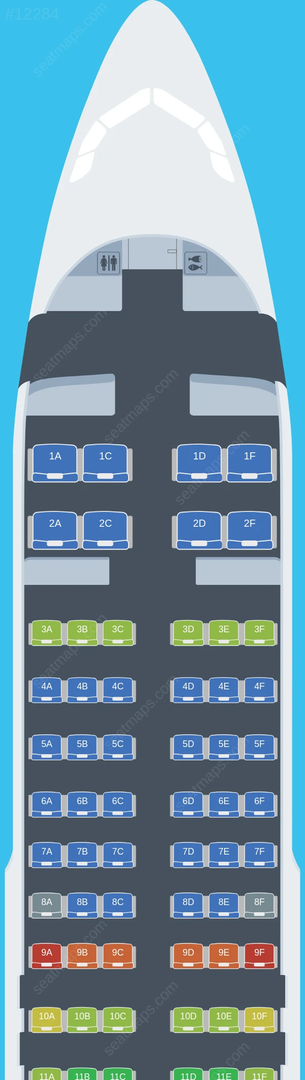 Air India Airbus A320neo V.3 seatmap preview
