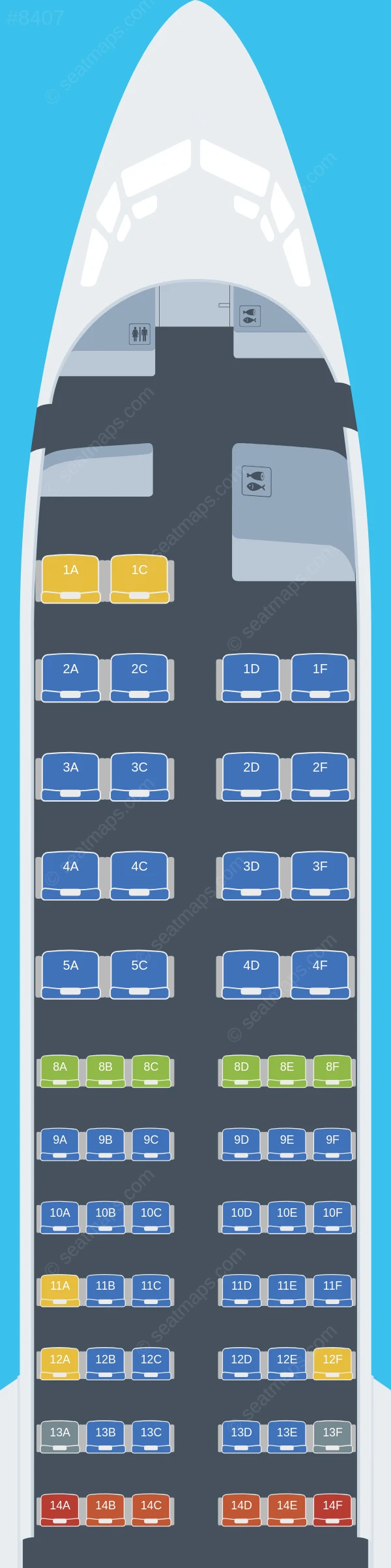 Smartwings Boeing 737 MAX 8 V.2 seatmap preview