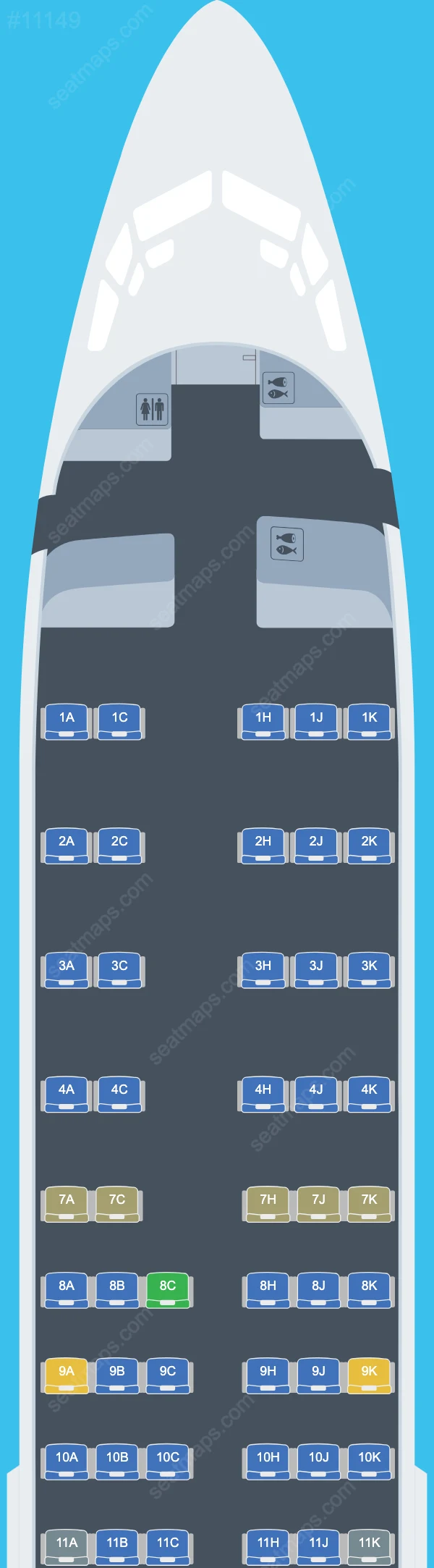 Aeroregional Boeing 737 Seat Maps 737-400