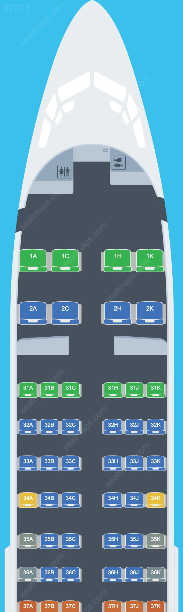 China Southern Boeing 737 Seat Maps 737-300 V.1