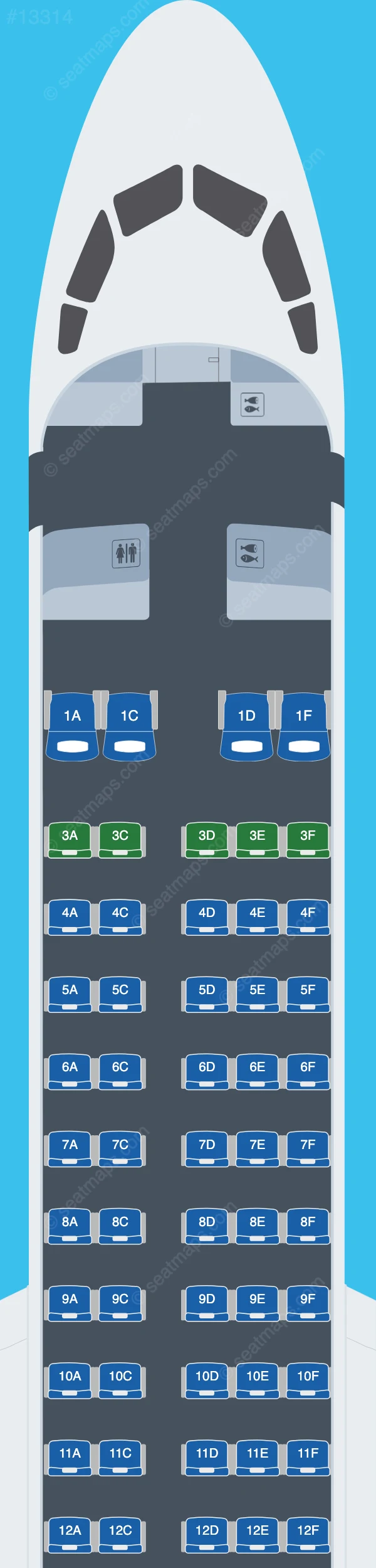 TransNusa COMAC C909 V.2 seatmap mobile preview