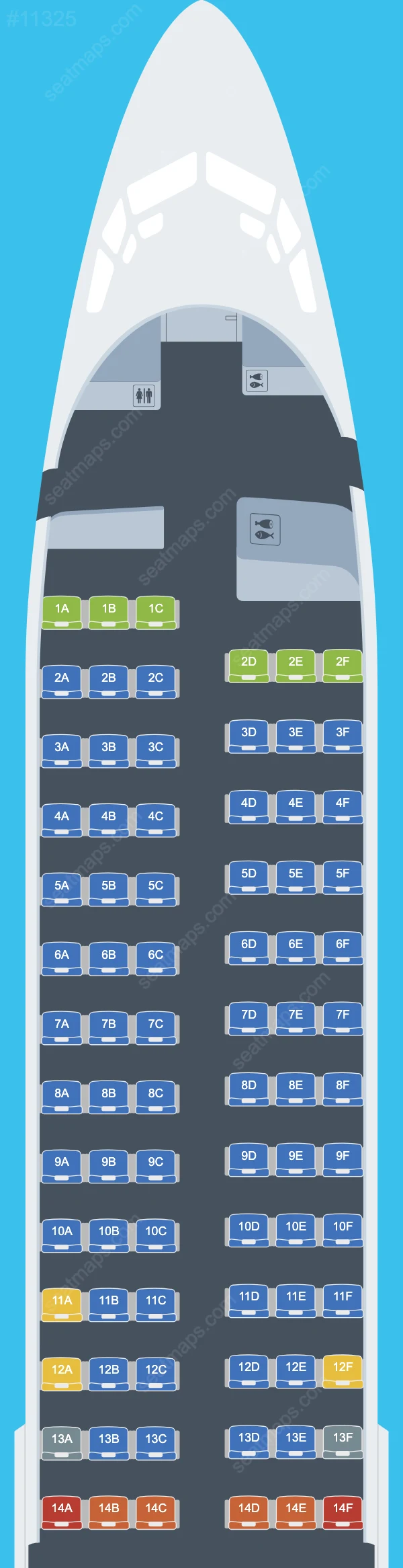 Norwegian Air Sweden AB Boeing 737-800 V.2 seatmap mobile preview