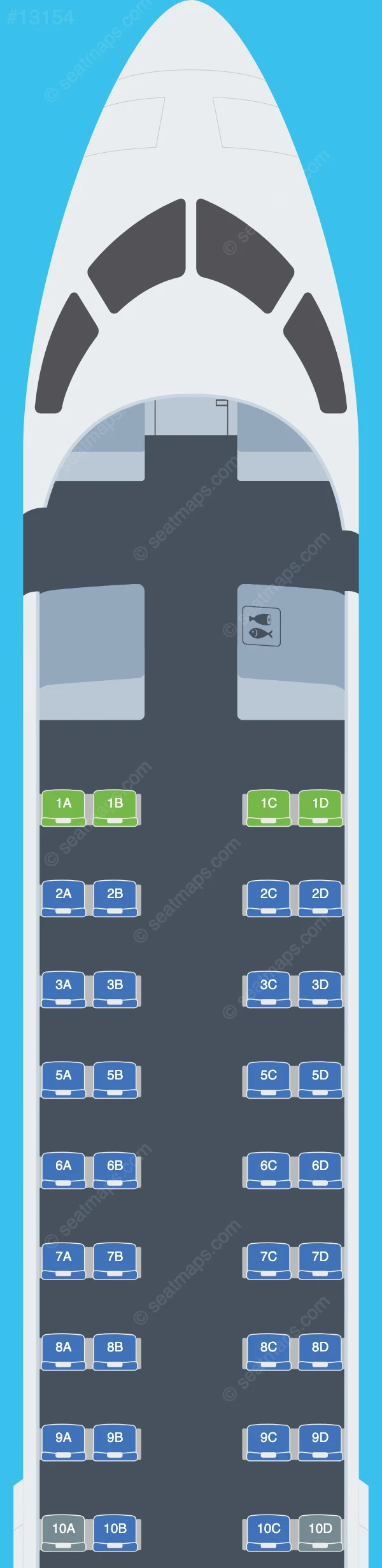 MIAT Mongolian Airlines Bombardier CRJ700 seatmap preview