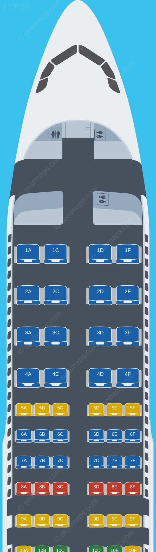 Icelandair Airbus A320neo seatmap preview