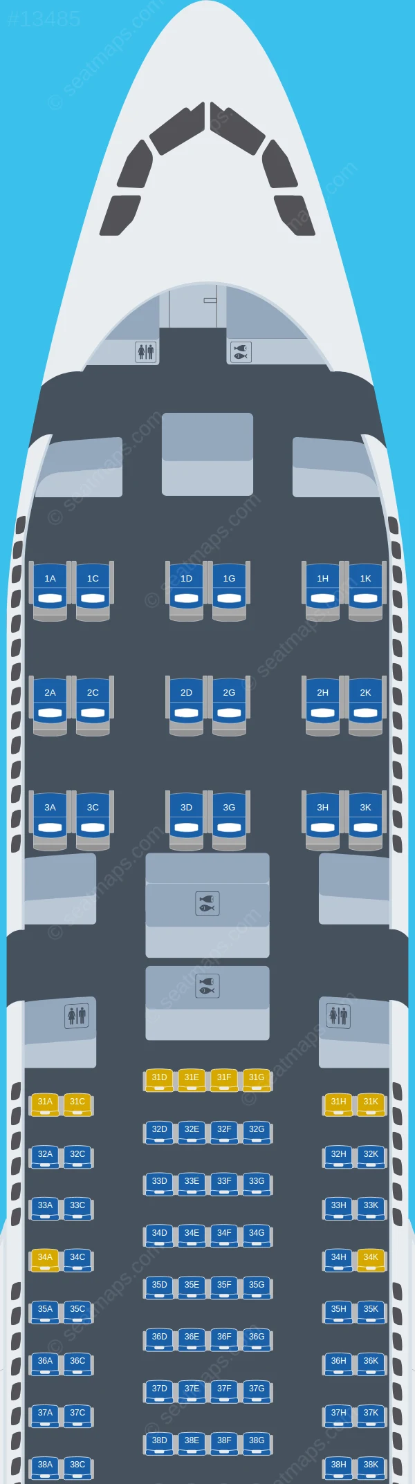 Trinity Airways Airbus A330-200 V.2 seatmap preview