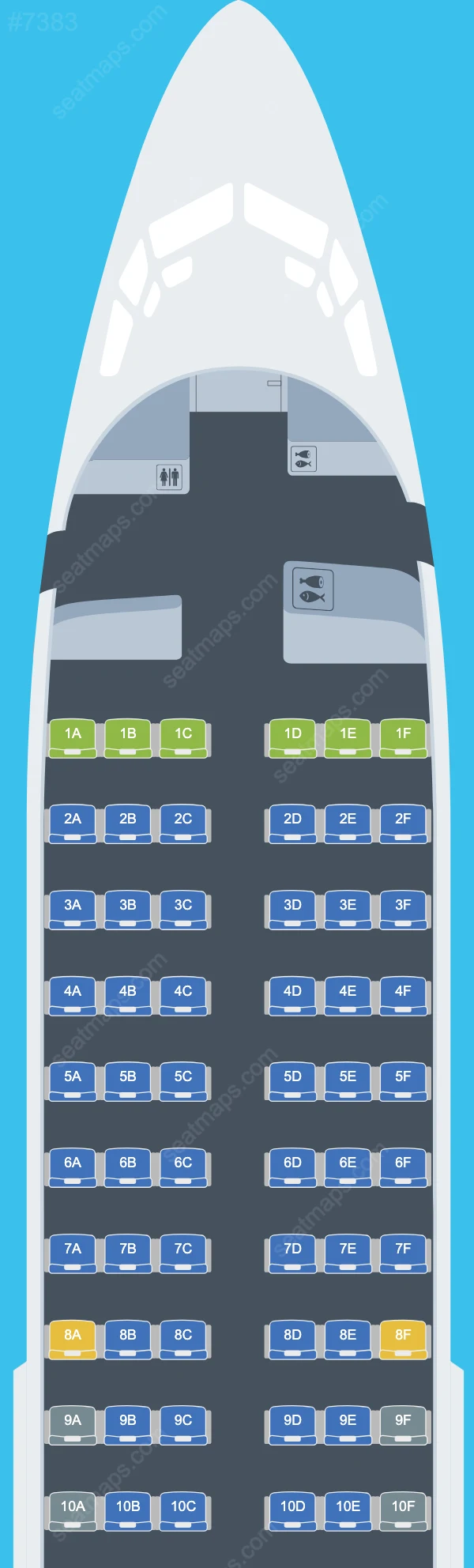 Ruili Airlines Boeing 737-700 V.1 seatmap mobile preview
