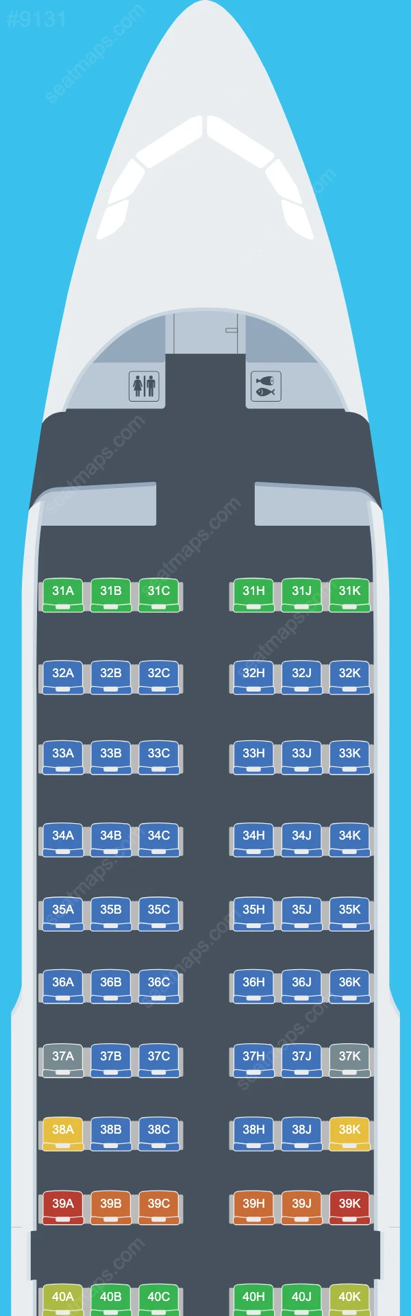 China Southern Airbus A319 Seat Maps A319-100 V.4