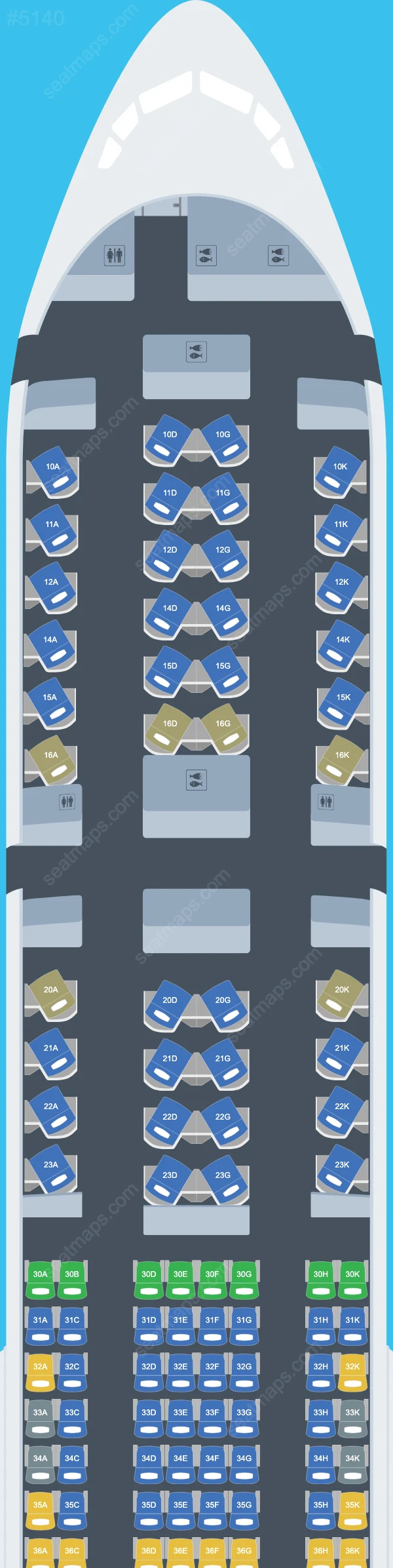 China Airlines Boeing 777-300 ER seatmap preview
