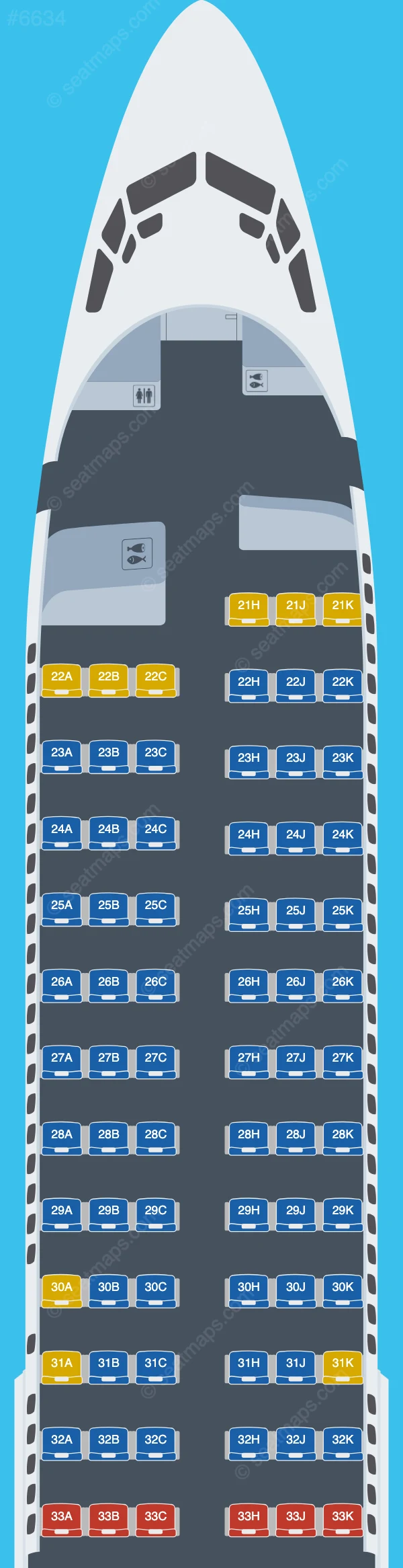 Mappe dei posti dell'Boeing 737-800 della El Al 737-800 V.3