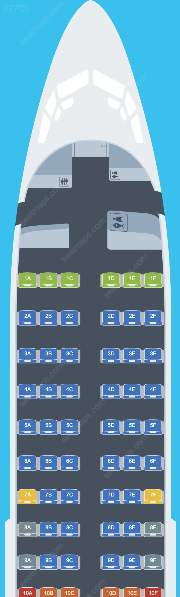 KLM Boeing 737 Seat Maps 737-700