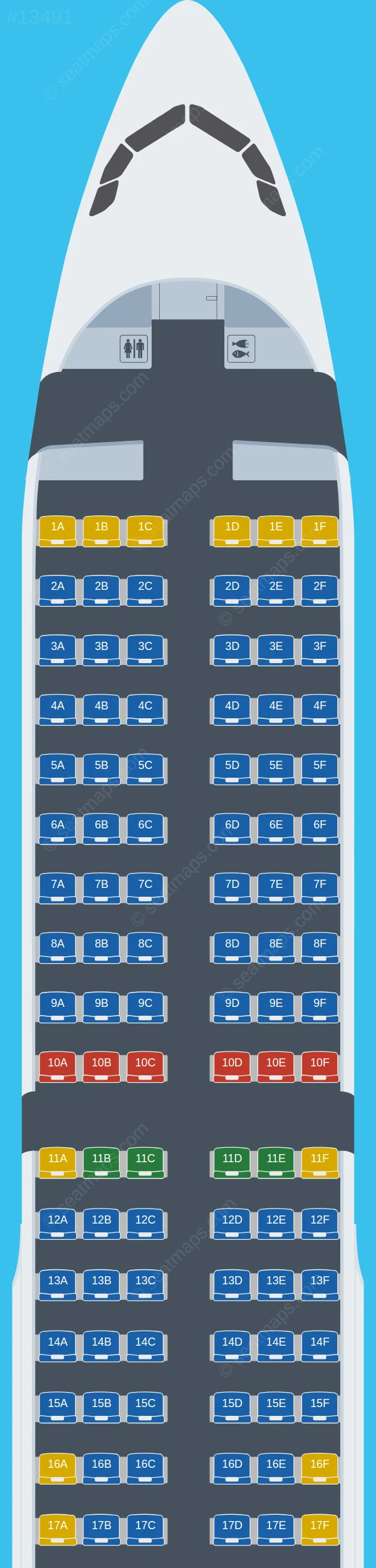 BBN Airlines Airbus A321-200 V.4 seatmap preview