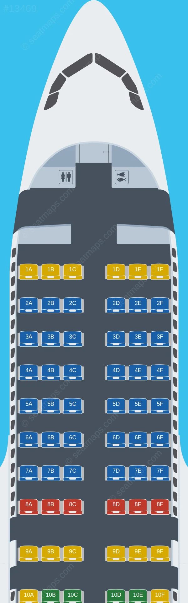Lufthansa City Airlines Airbus A319-100 V.1 seatmap preview
