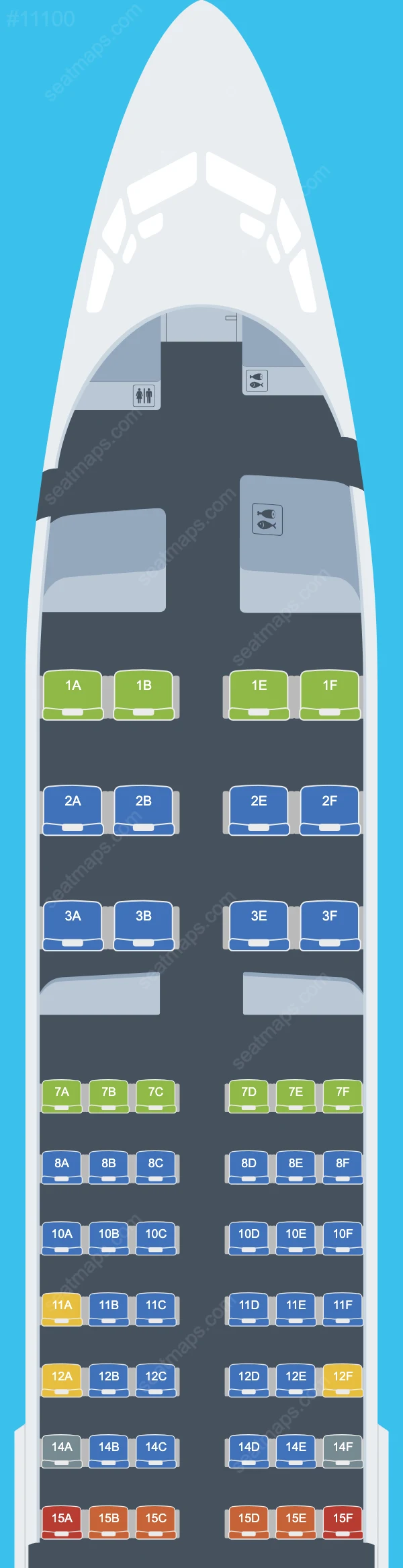 United Boeing 737-800 V.4 seatmap mobile preview
