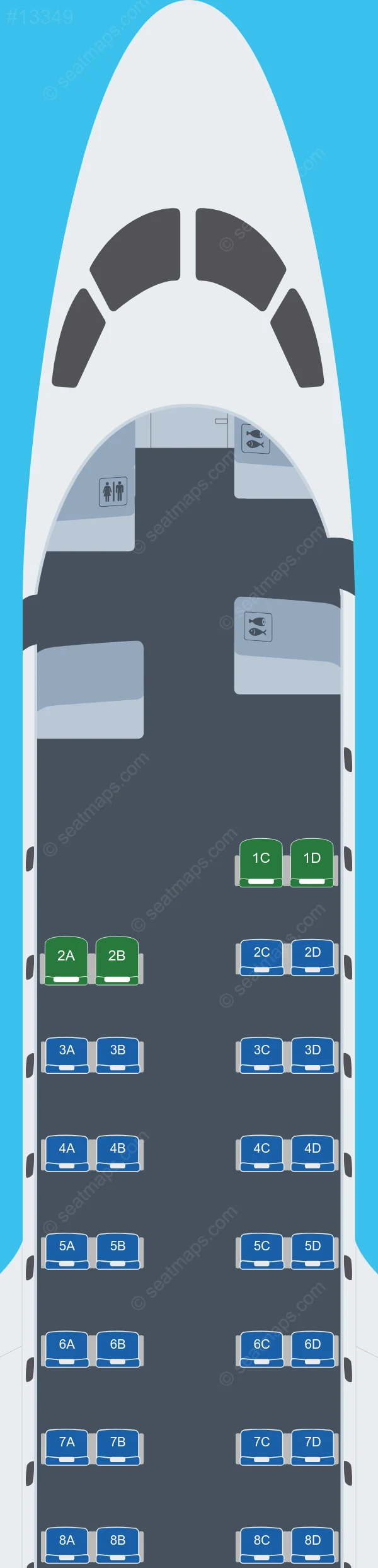 United Embraer E170 V.2 seatmap preview