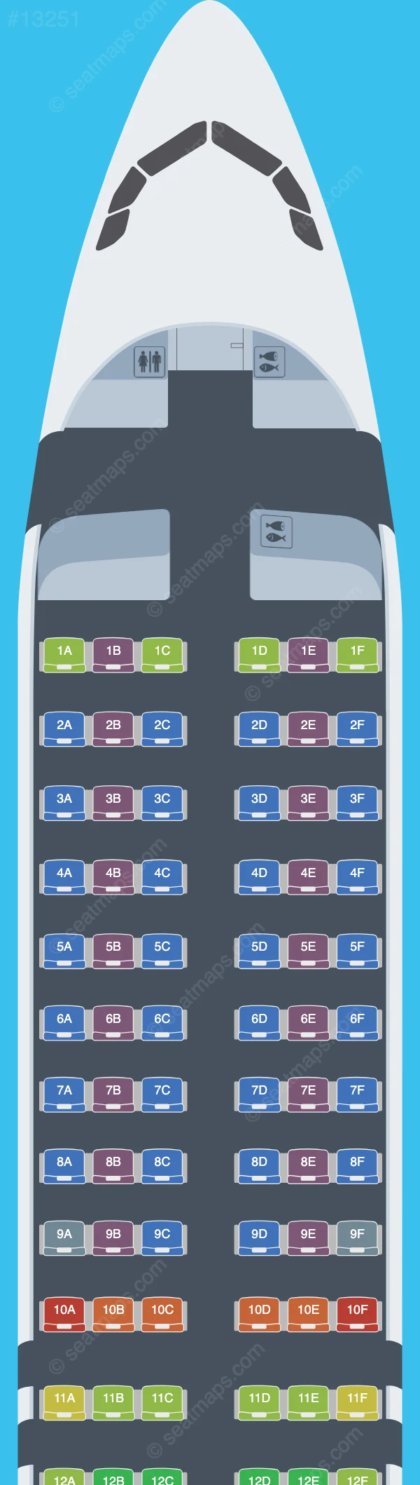 Edelweiss Air Airbus A320neo seatmap preview