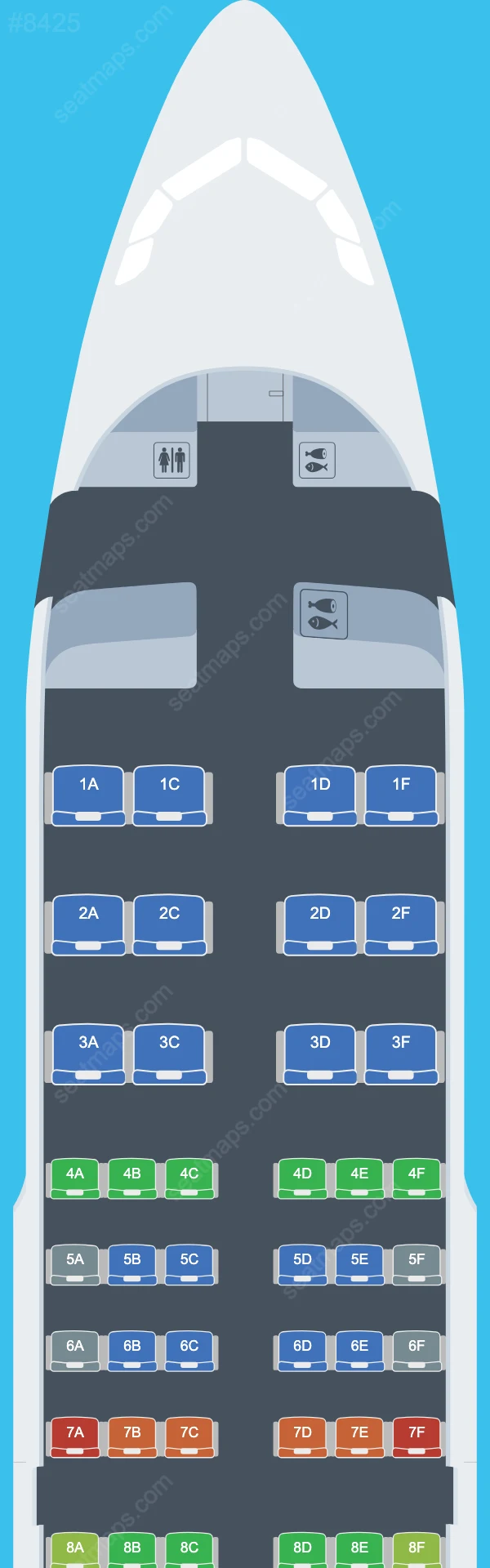 Air Senegal Airbus A319 Seat Maps A319-100