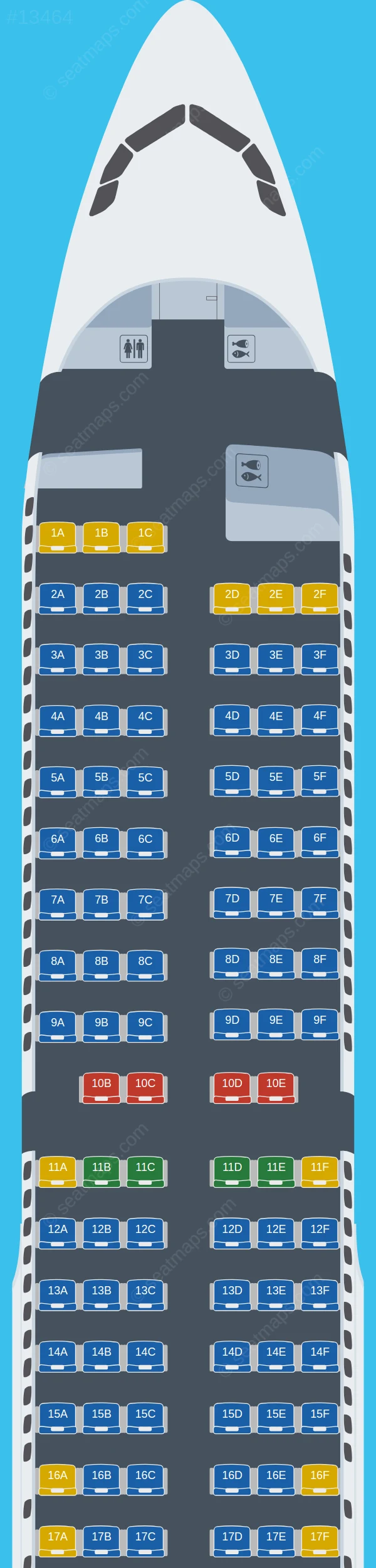AirBlue Airbus A321-200 V.2 seatmap preview