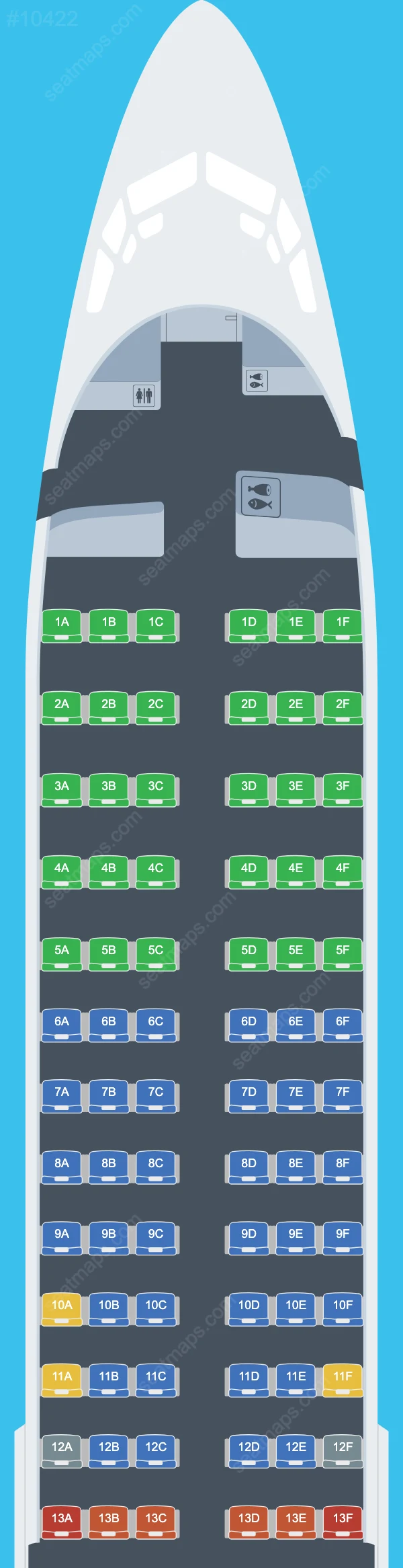 Sun Country Airlines Boeing 737-800 seatmap mobile preview