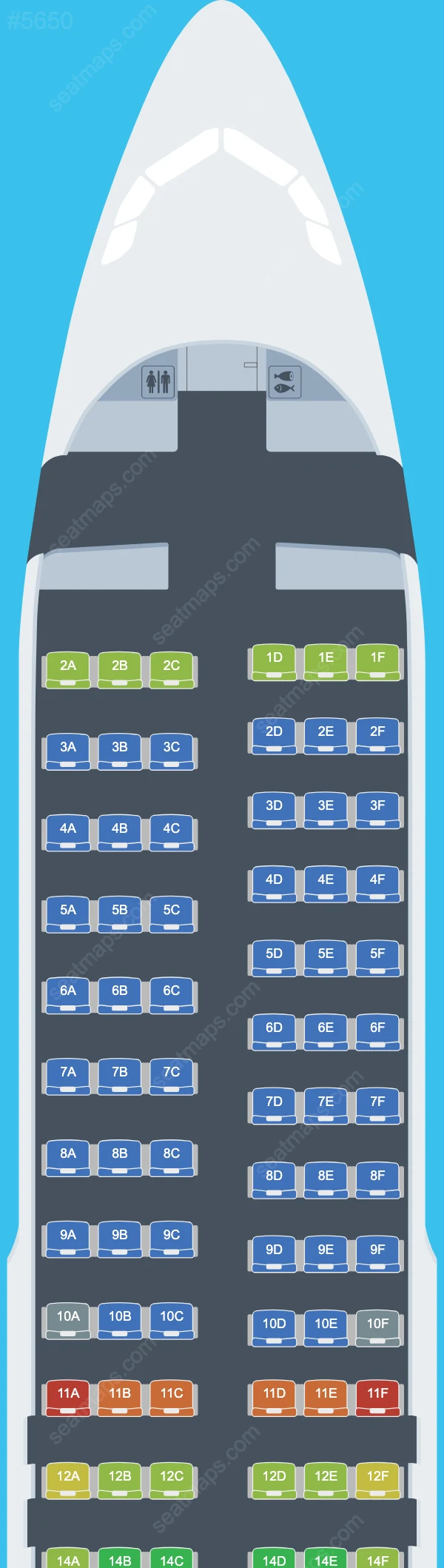 Allegiant Air Airbus A320 Seat Maps A320-200 V.2