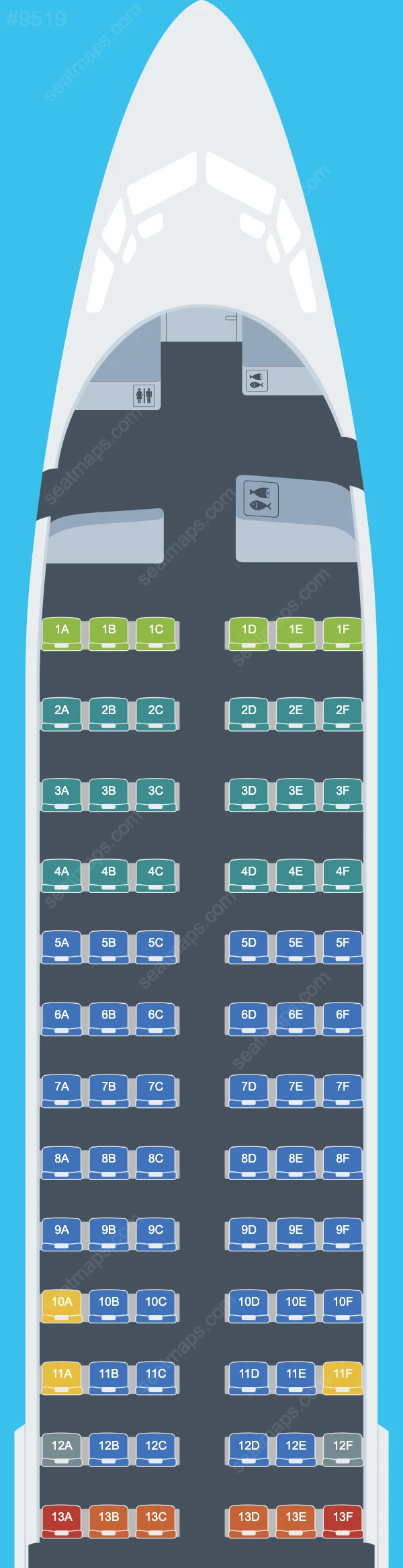 SpiceJet Boeing 737-800 V.1 seatmap preview