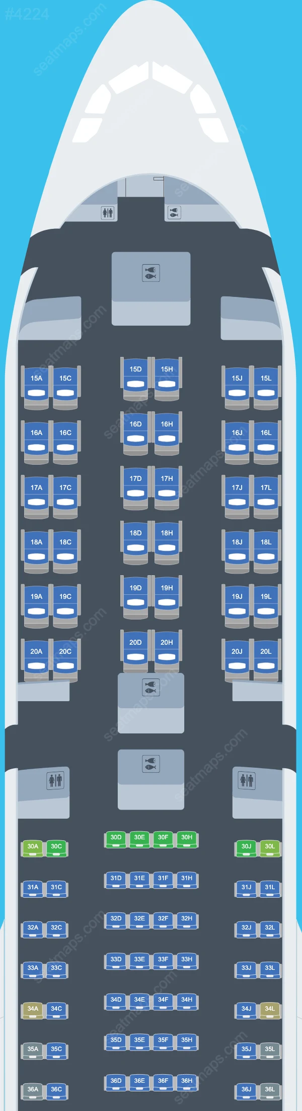 Saudia Airbus A330 Seat Maps A330-300 V.3